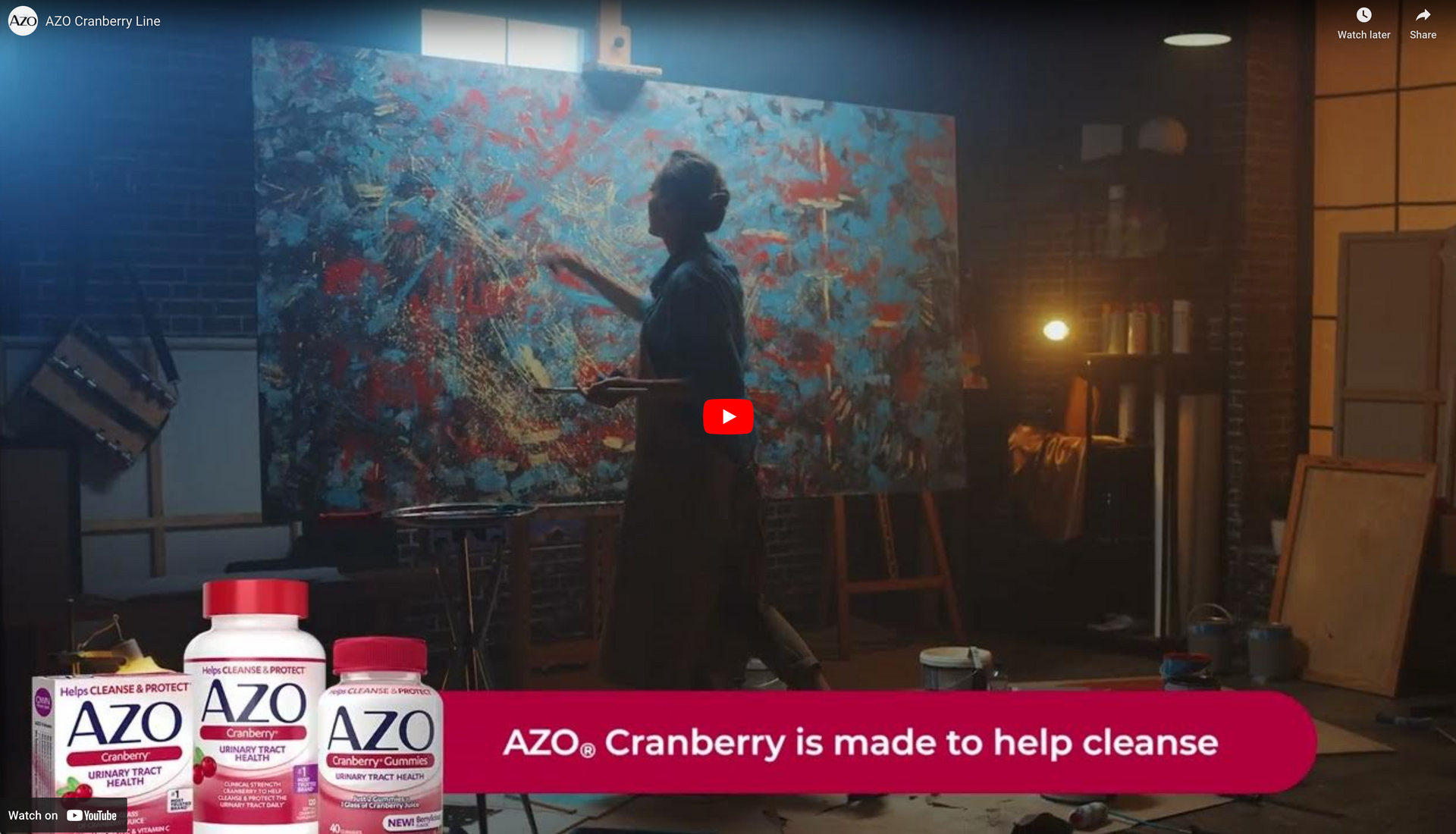 Load video: azo creanberry line