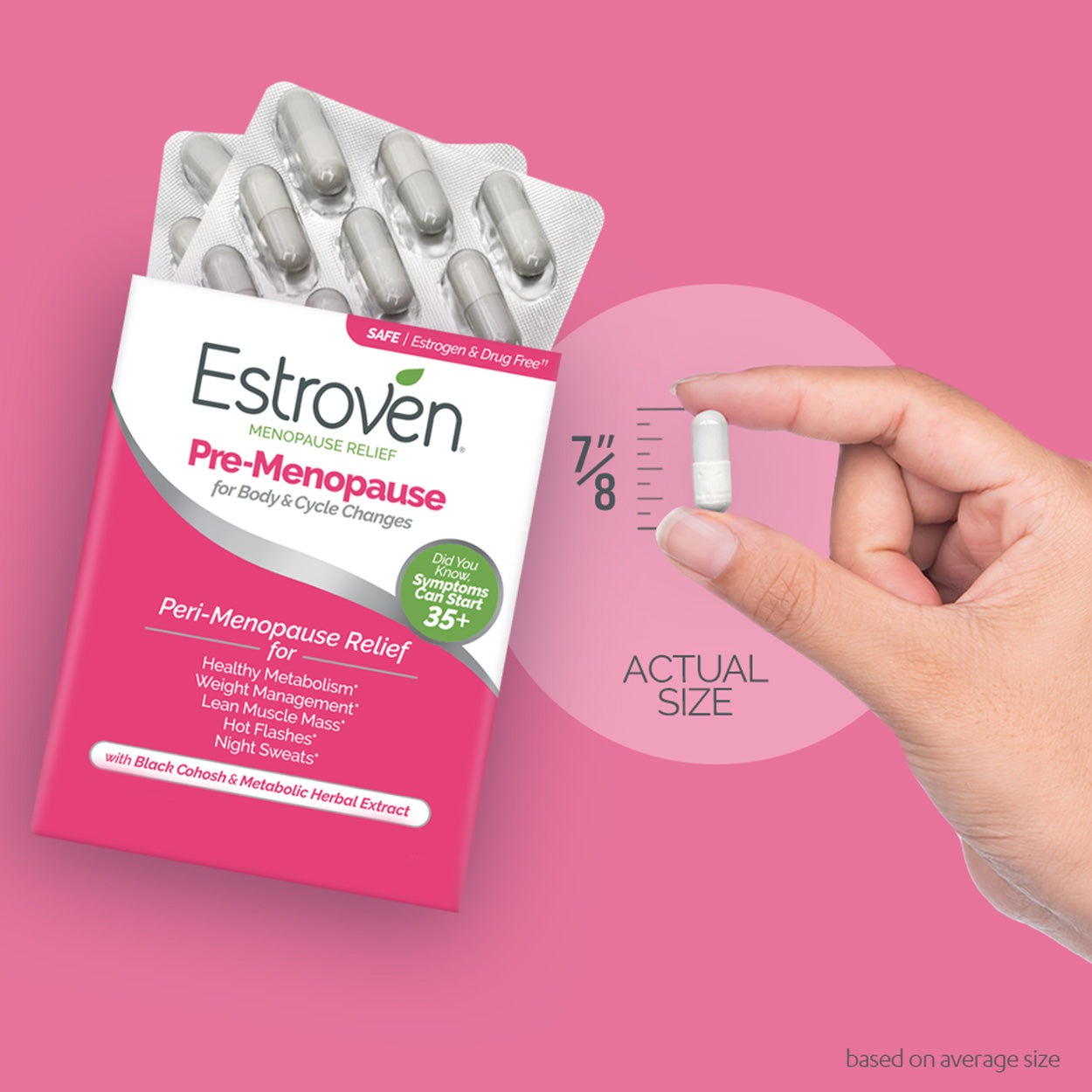 Estroven Pre Menopause capsule size